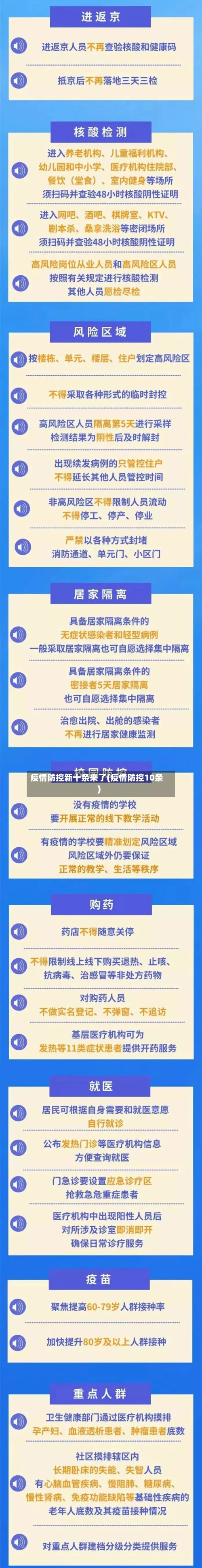疫情防控新十条来了(疫情防控10条)