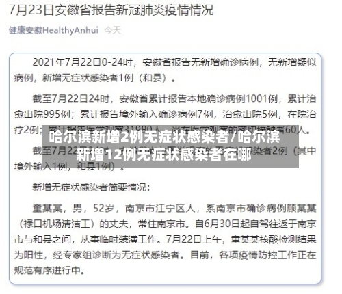 哈尔滨新增2例无症状感染者/哈尔滨新增12例无症状感染者在哪-第3张图片