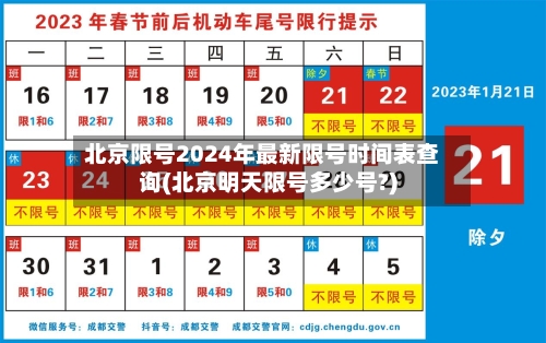 北京限号2024年最新限号时间表查询(北京明天限号多少号?)