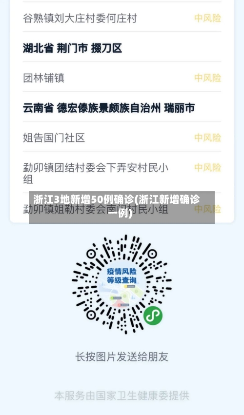 浙江3地新增50例确诊(浙江新增确诊一例)-第2张图片