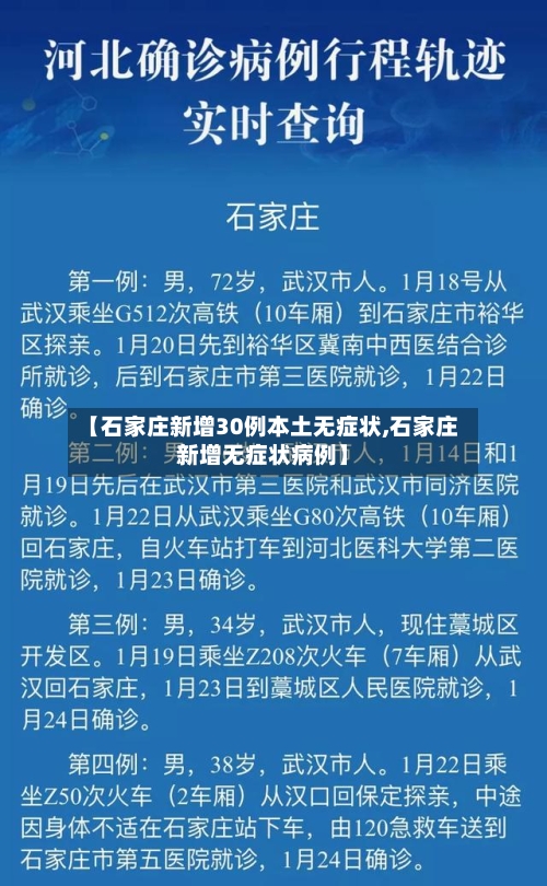【石家庄新增30例本土无症状,石家庄新增无症状病例】