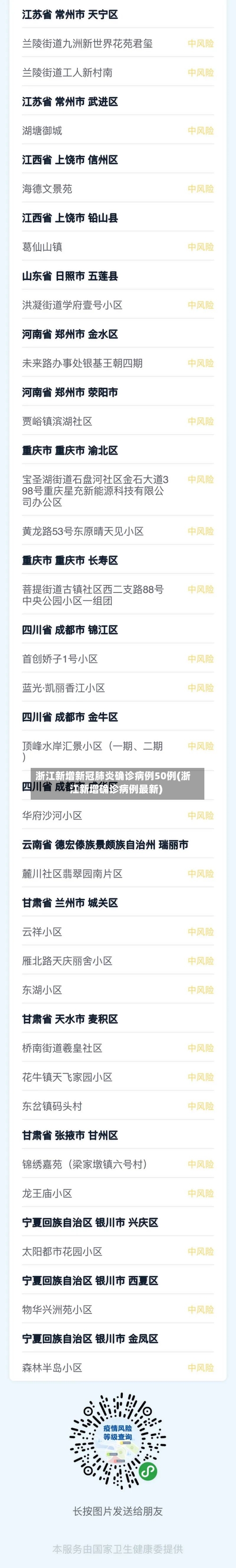 浙江新增新冠肺炎确诊病例50例(浙江新增确诊病例最新)