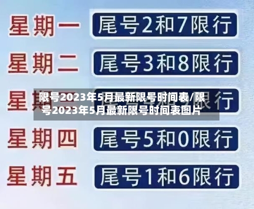 限号2023年5月最新限号时间表/限号2023年5月最新限号时间表图片
